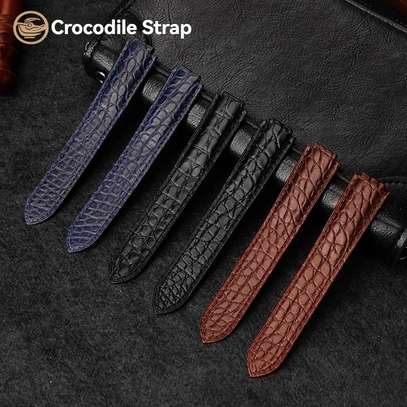 Crocodile leather watch strap  - đánh giá và giá Cartier Watch Ballon Bleu